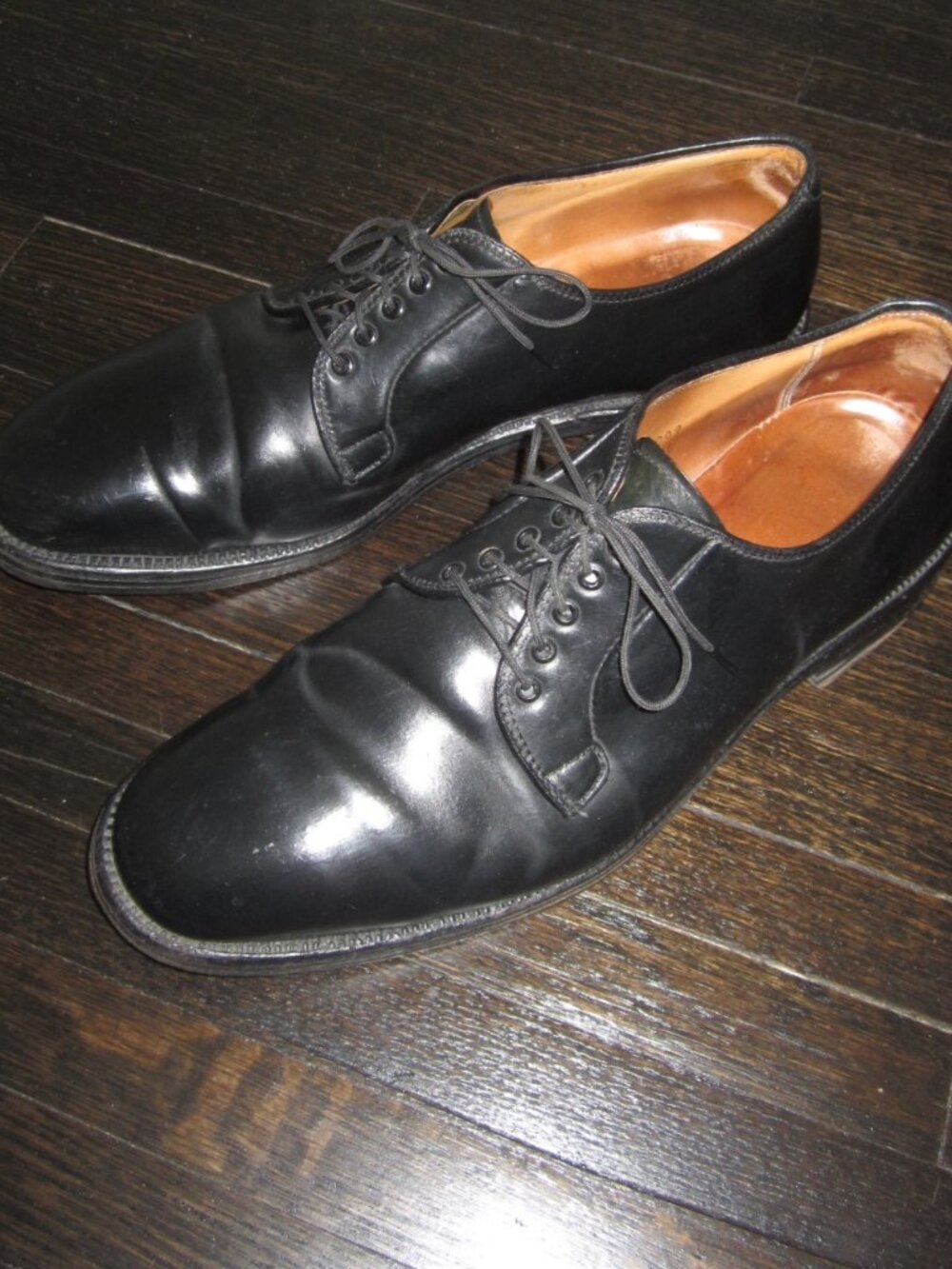 BROOKS BROTHERS x ALDEN Shell Cordovan Plain Toe Bluchers Shoes Men's 10 1/2 D - Picture 3 of 14